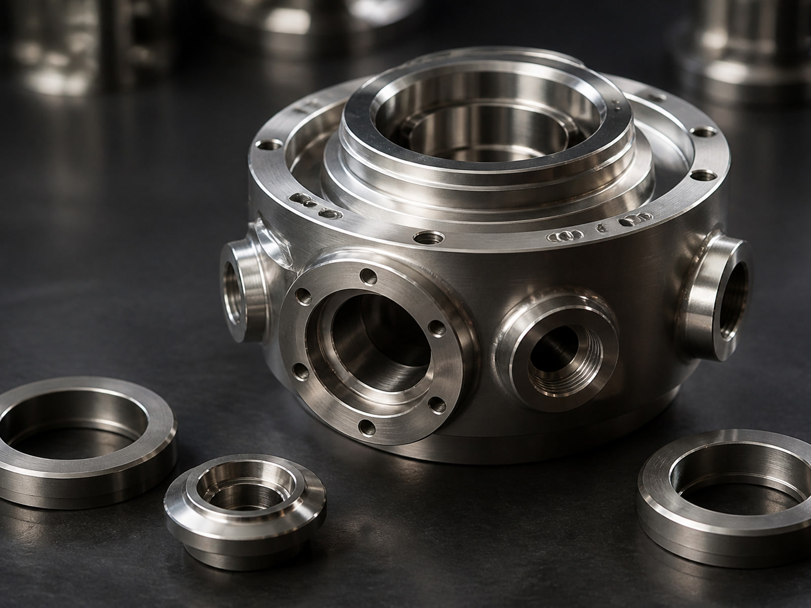 Precision machined aerospace valve components