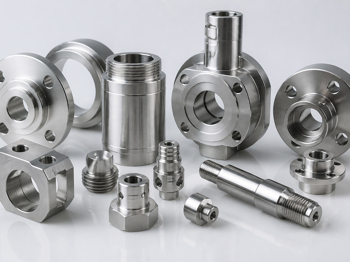 Duplex stainless steel precision machined components